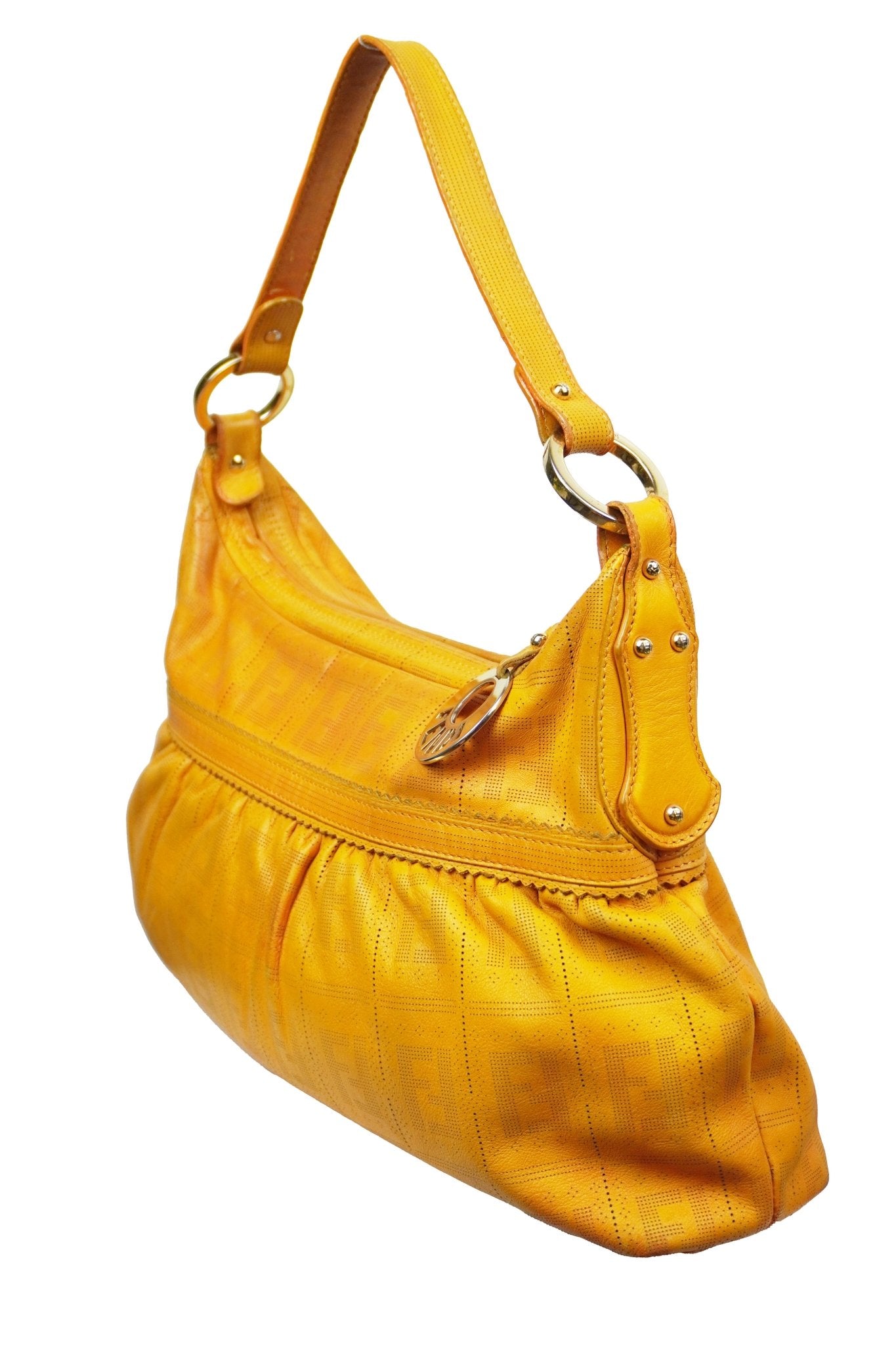 Fendi Chef Yellow Shoulder Bag - Jade Vintage