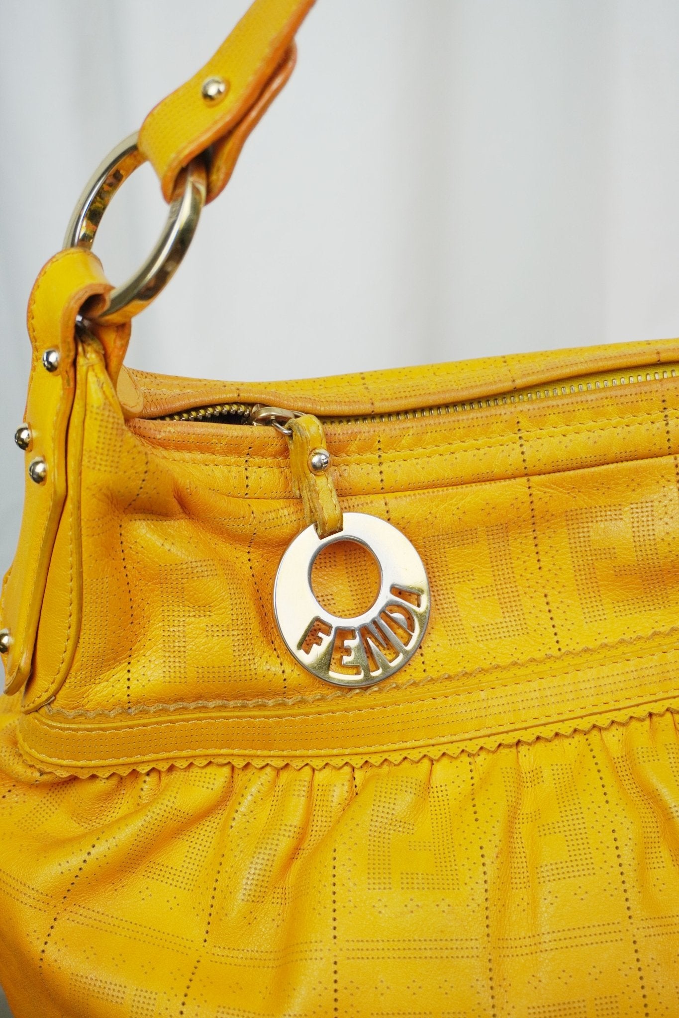 Fendi Chef Yellow Shoulder Bag - Jade Vintage