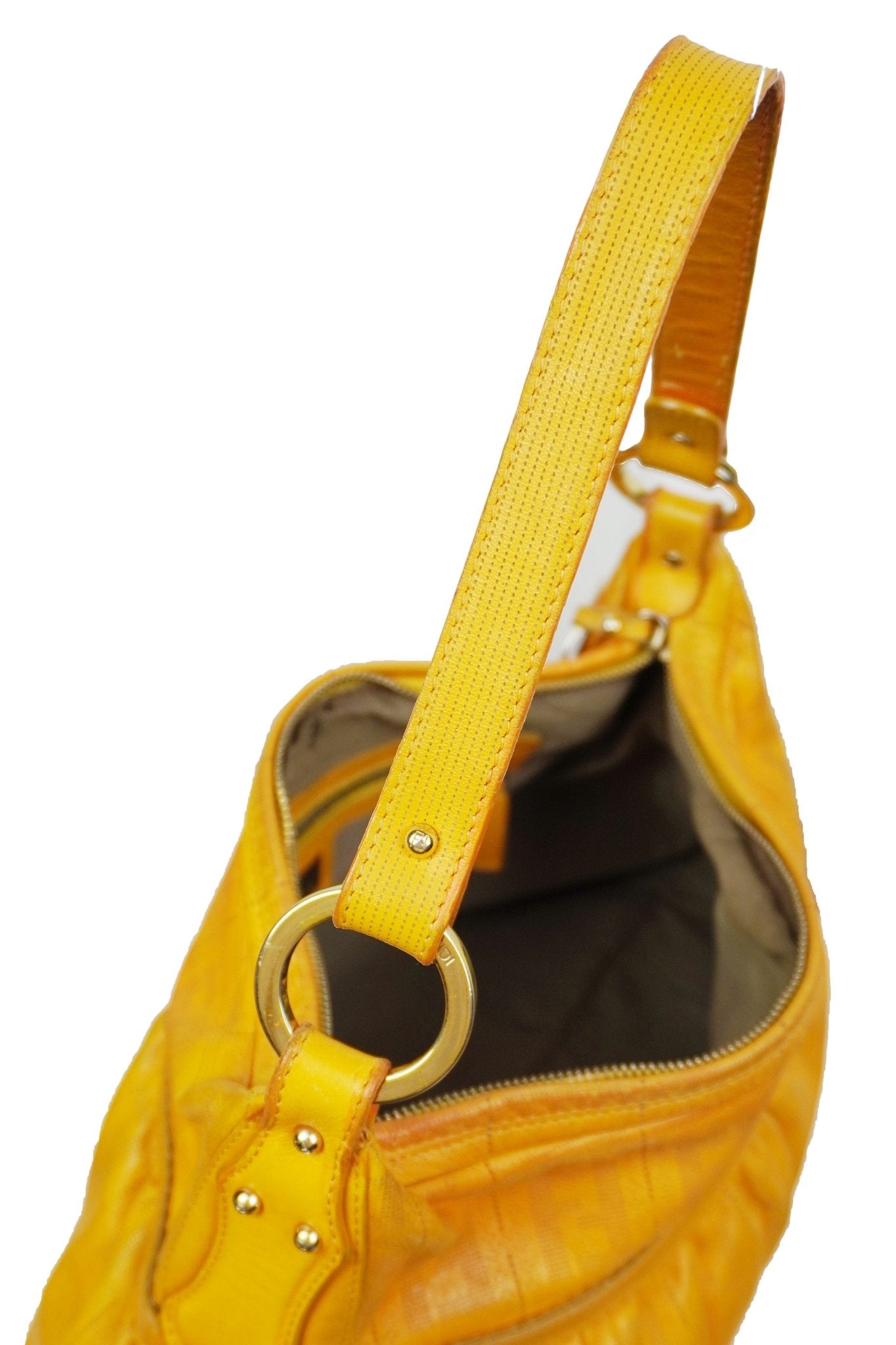 Fendi Chef Yellow Shoulder Bag - Jade Vintage