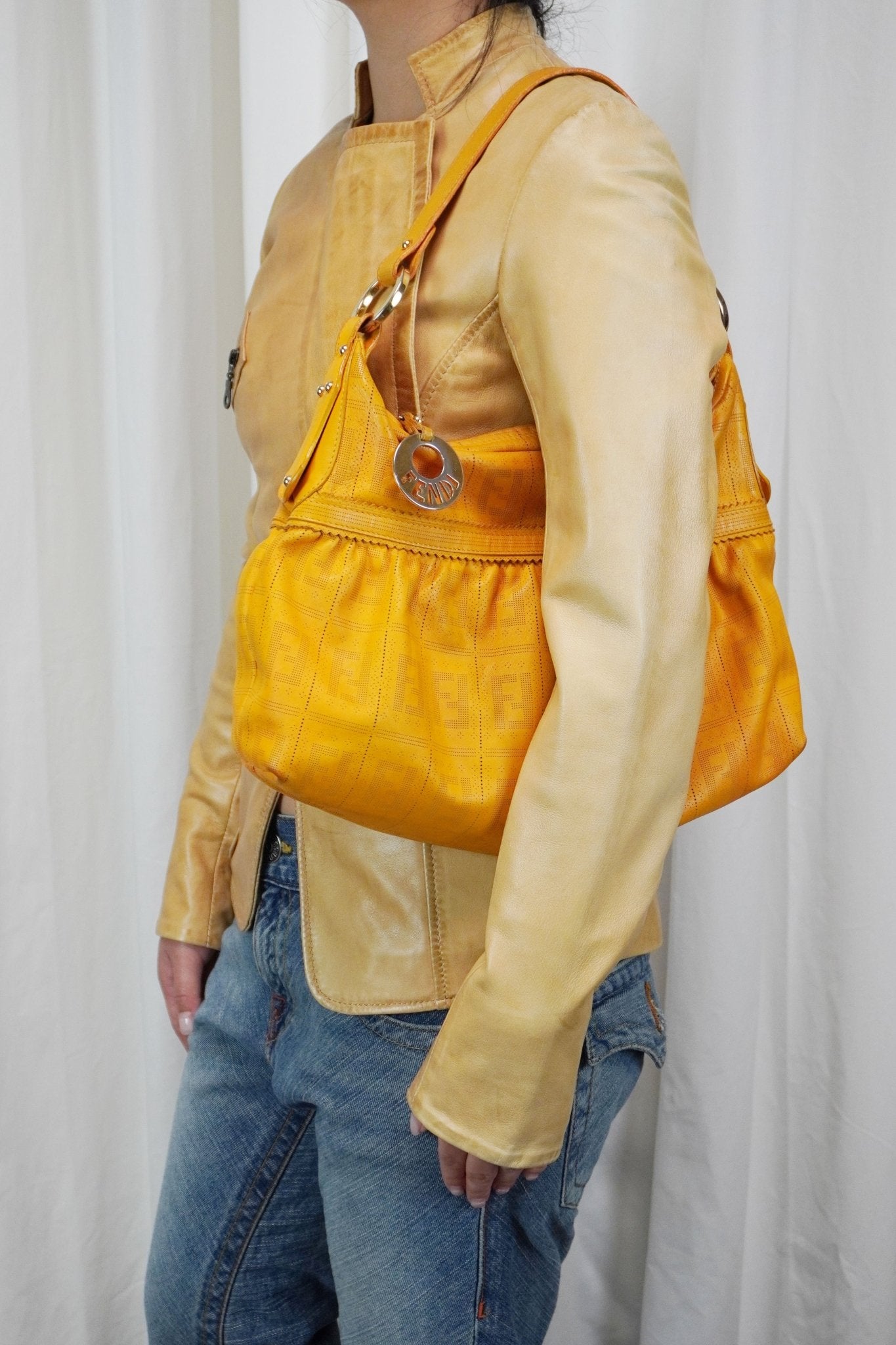 Fendi Chef Yellow Shoulder Bag - Jade Vintage