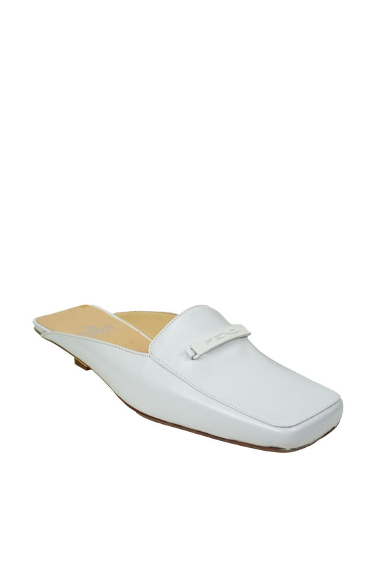 Fendi White Mules / 35 - Jade Vintage