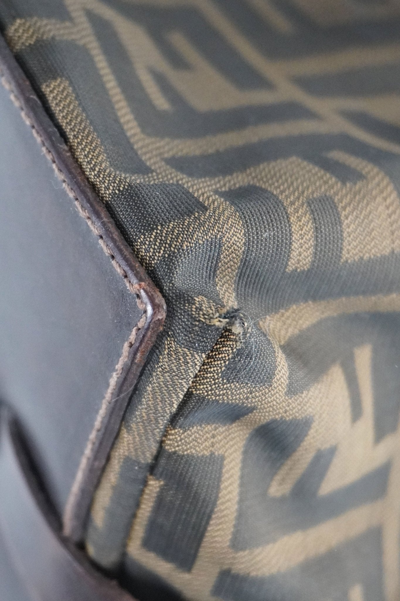 Fendi Zucca Canvas Small Tote Handbag - Jade Vintage