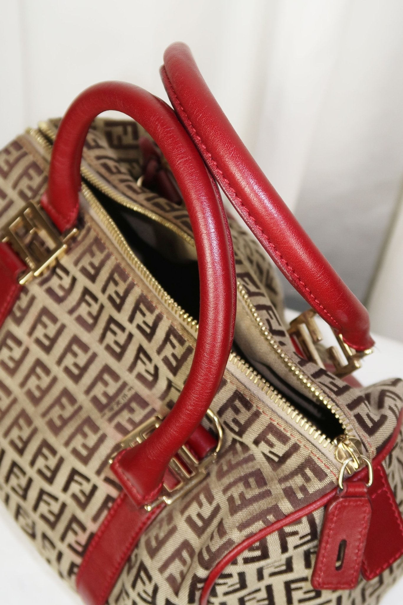 Fendi Zucca Mini Boston Bag - Jade Vintage