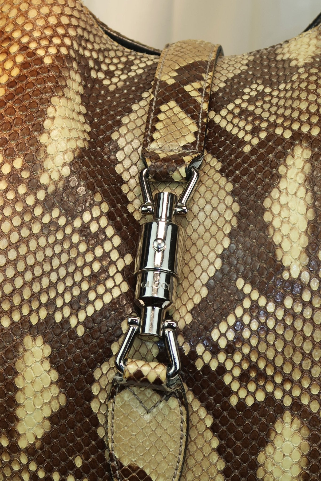 Gucci Jackie Python Hobo Bag - Jade Vintage