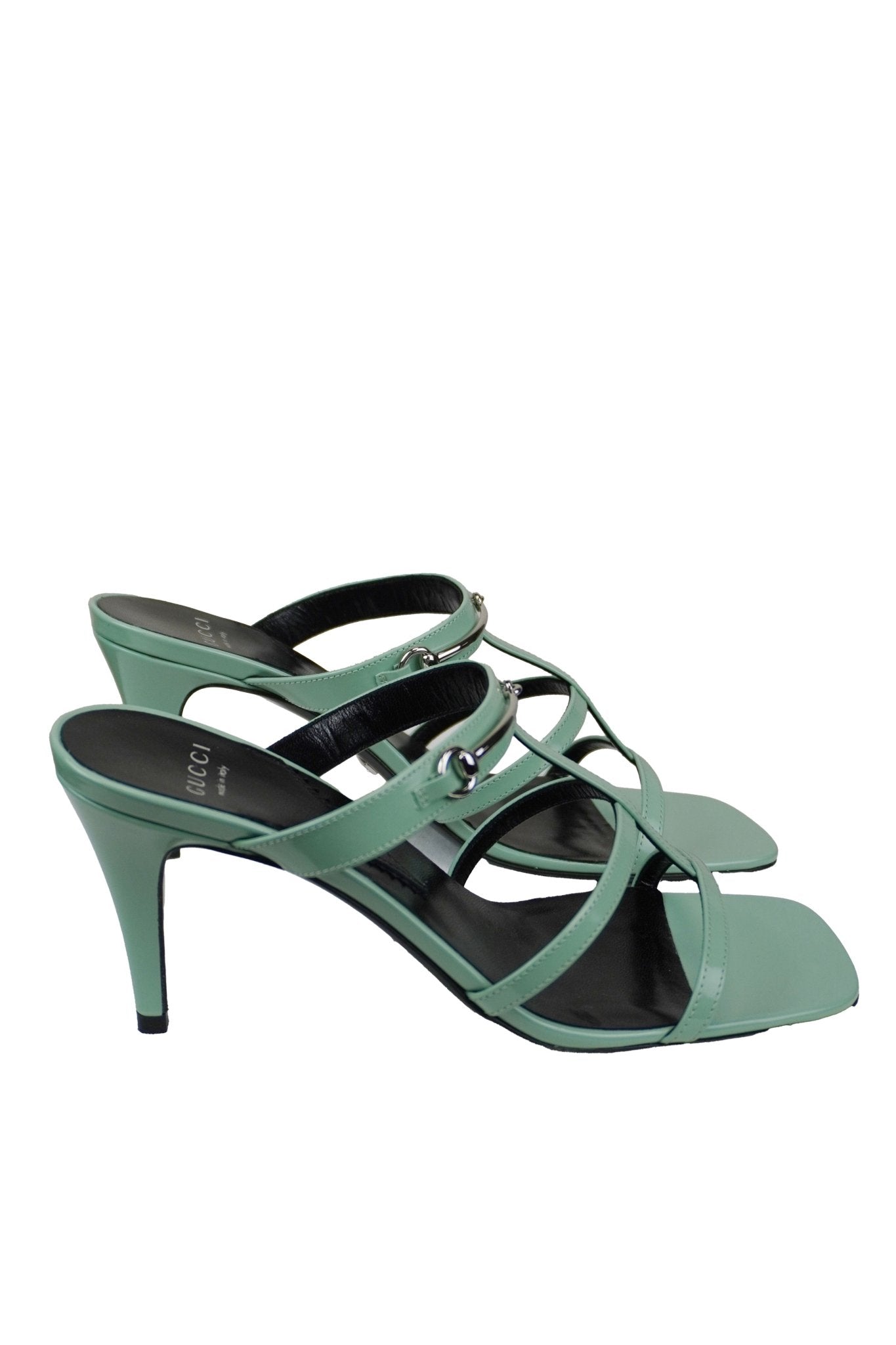 Gucci Teal Sandal Heels / 37.5 - Jade Vintage