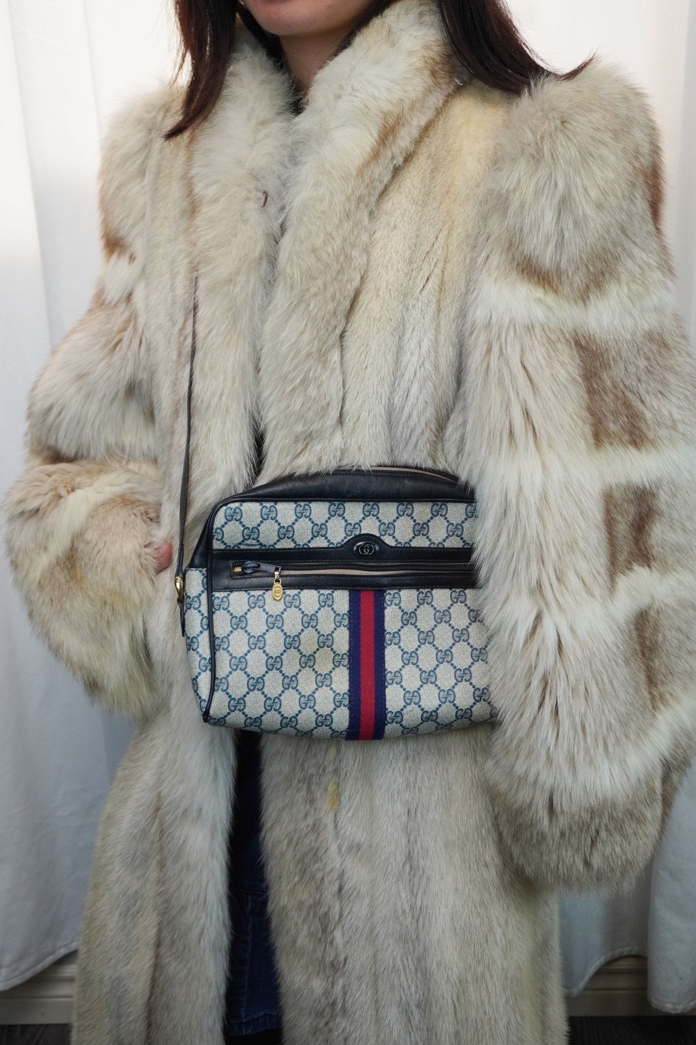 Gucci Vintage GG Supreme Ophidia Crossbody Bag - Jade Vintage