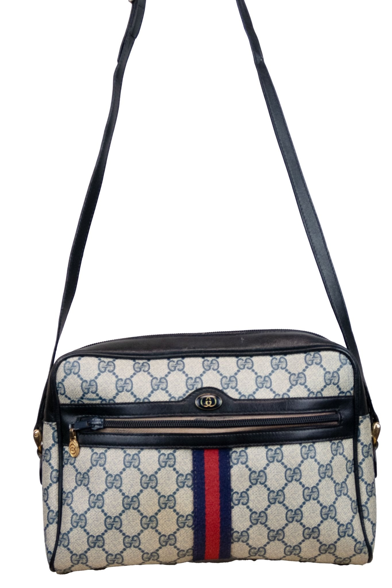 Gucci Vintage GG Supreme Ophidia Crossbody Bag - Jade Vintage
