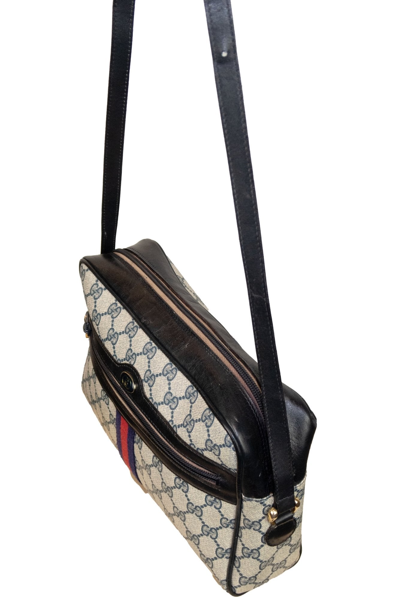 Gucci Vintage GG Supreme Ophidia Crossbody Bag - Jade Vintage
