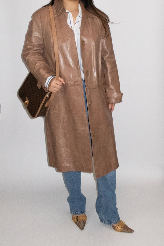 Leather 2 in 1 Jacket / 14 (US) - Jade Vintage