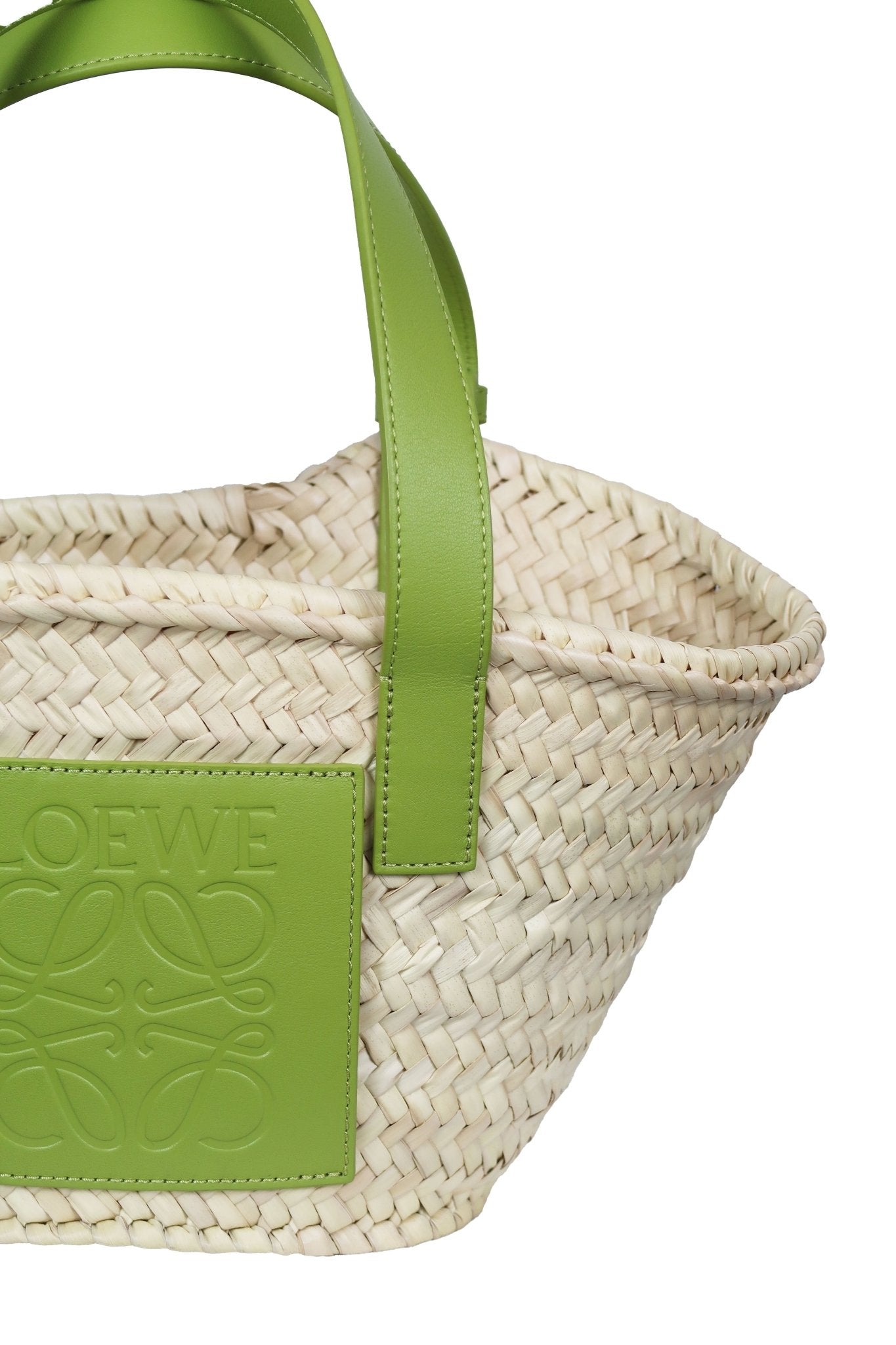 Loewe Small Basket Bag Green - Jade Vintage