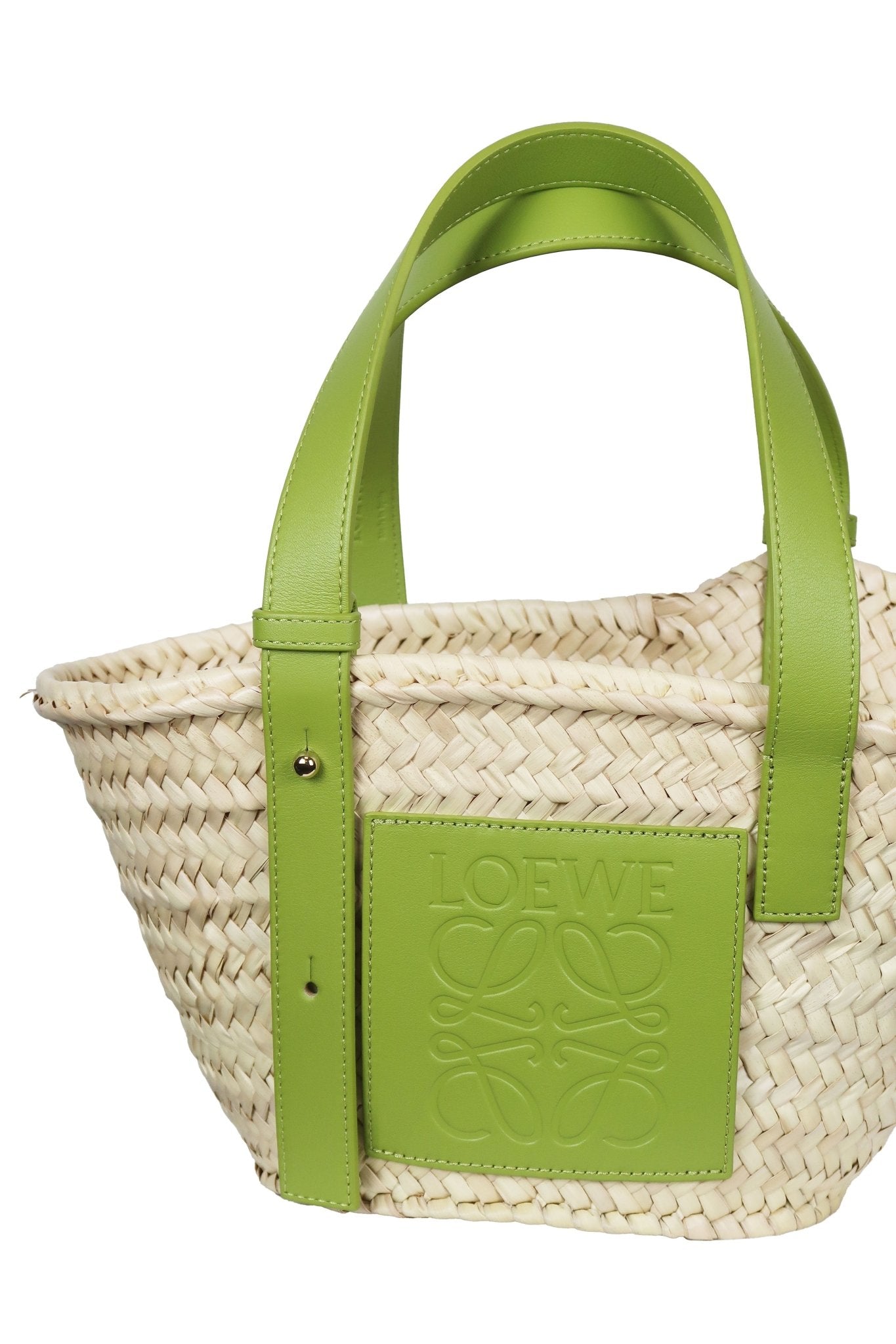 Loewe Small Basket Bag Green - Jade Vintage
