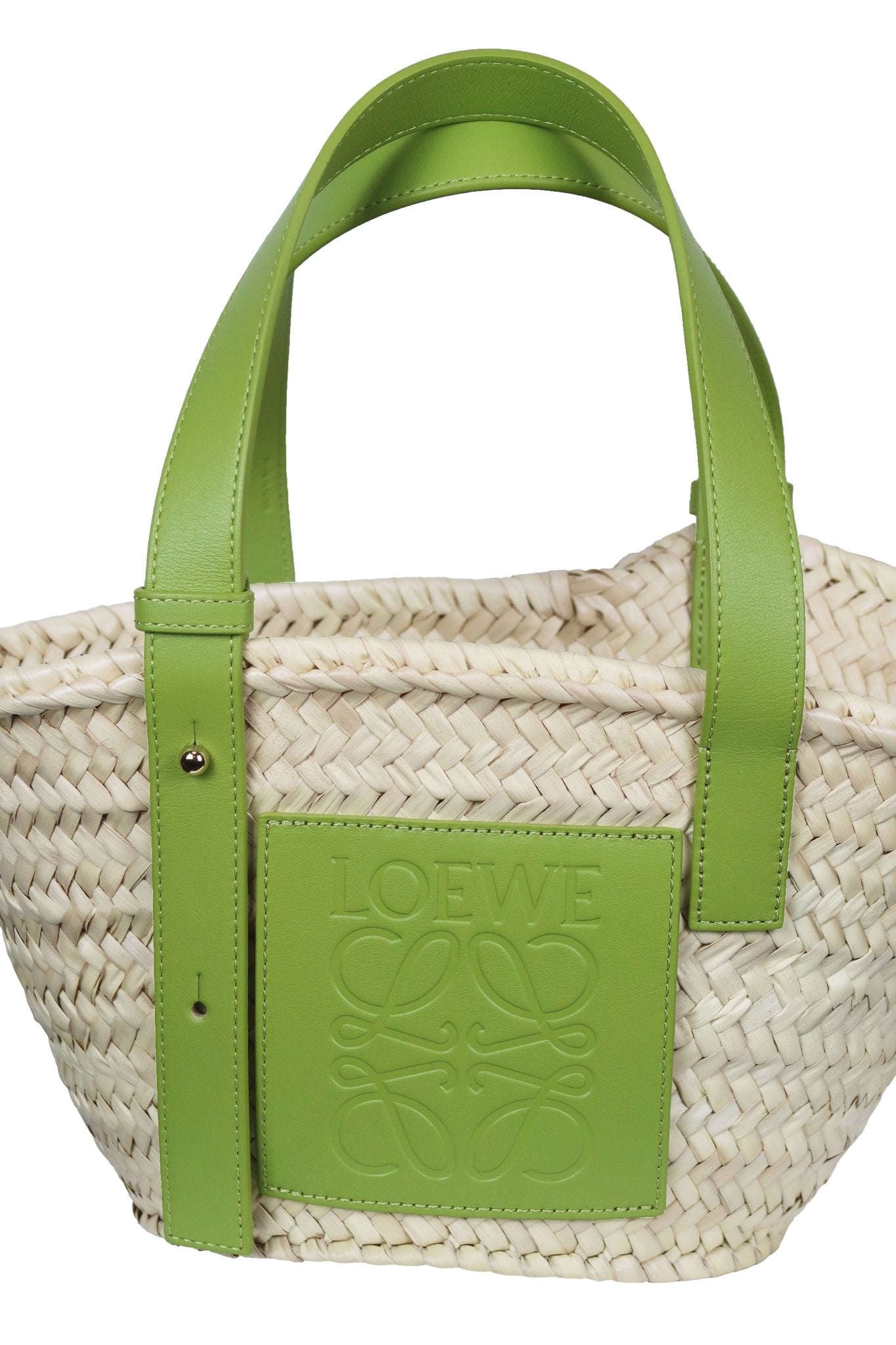 Loewe Small Basket Bag Green - Jade Vintage