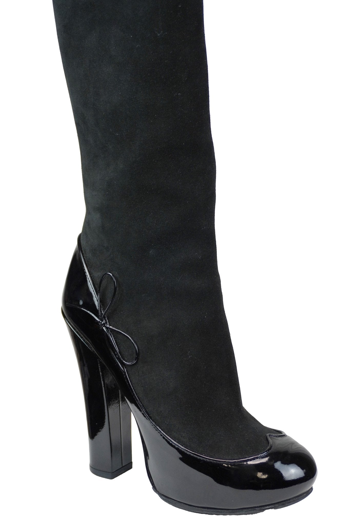 Louis Vuitton Leather Knee High Platform Boots / 36.5 - Jade Vintage
