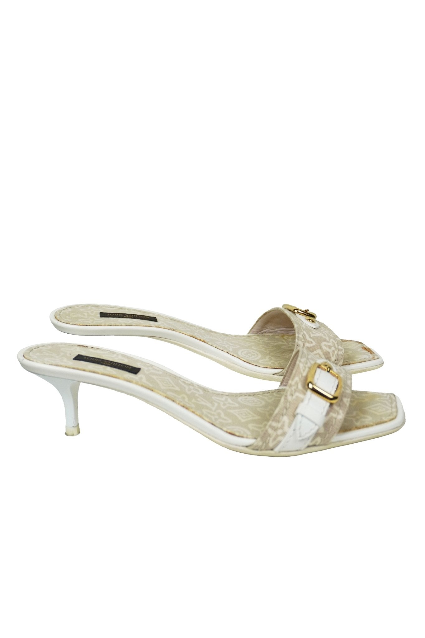 Louis Vuitton Monogram Kitten Heels / 36 1/2 - Jade Vintage