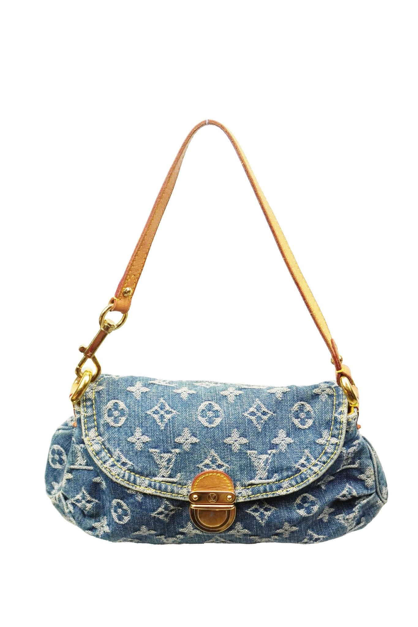 Louis Vuitton Pleaty Denim Bag - Jade Vintage