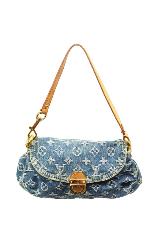 Louis Vuitton Pleaty Denim Bag - Jade Vintage