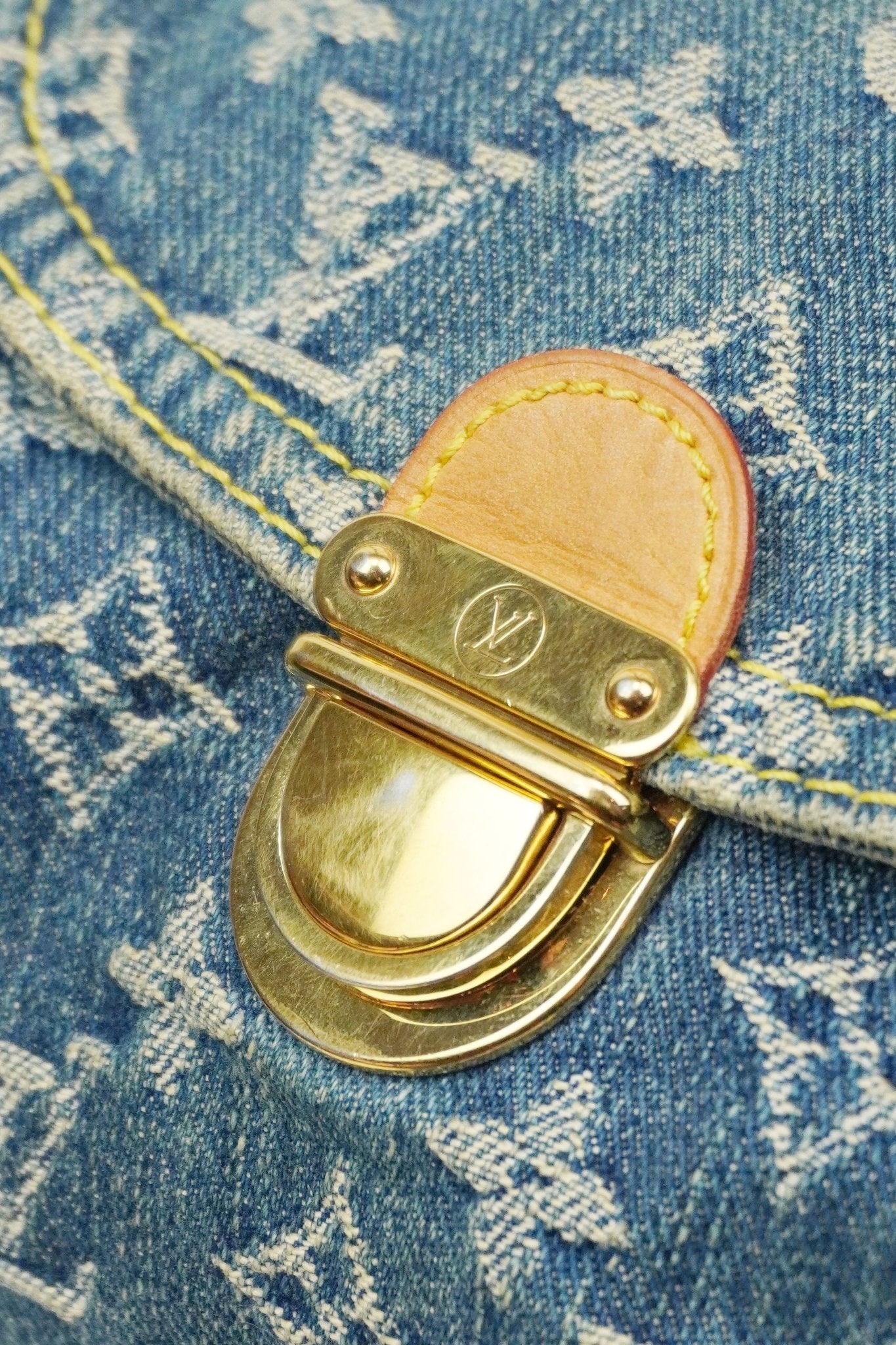 Louis Vuitton Pleaty Denim Bag - Jade Vintage
