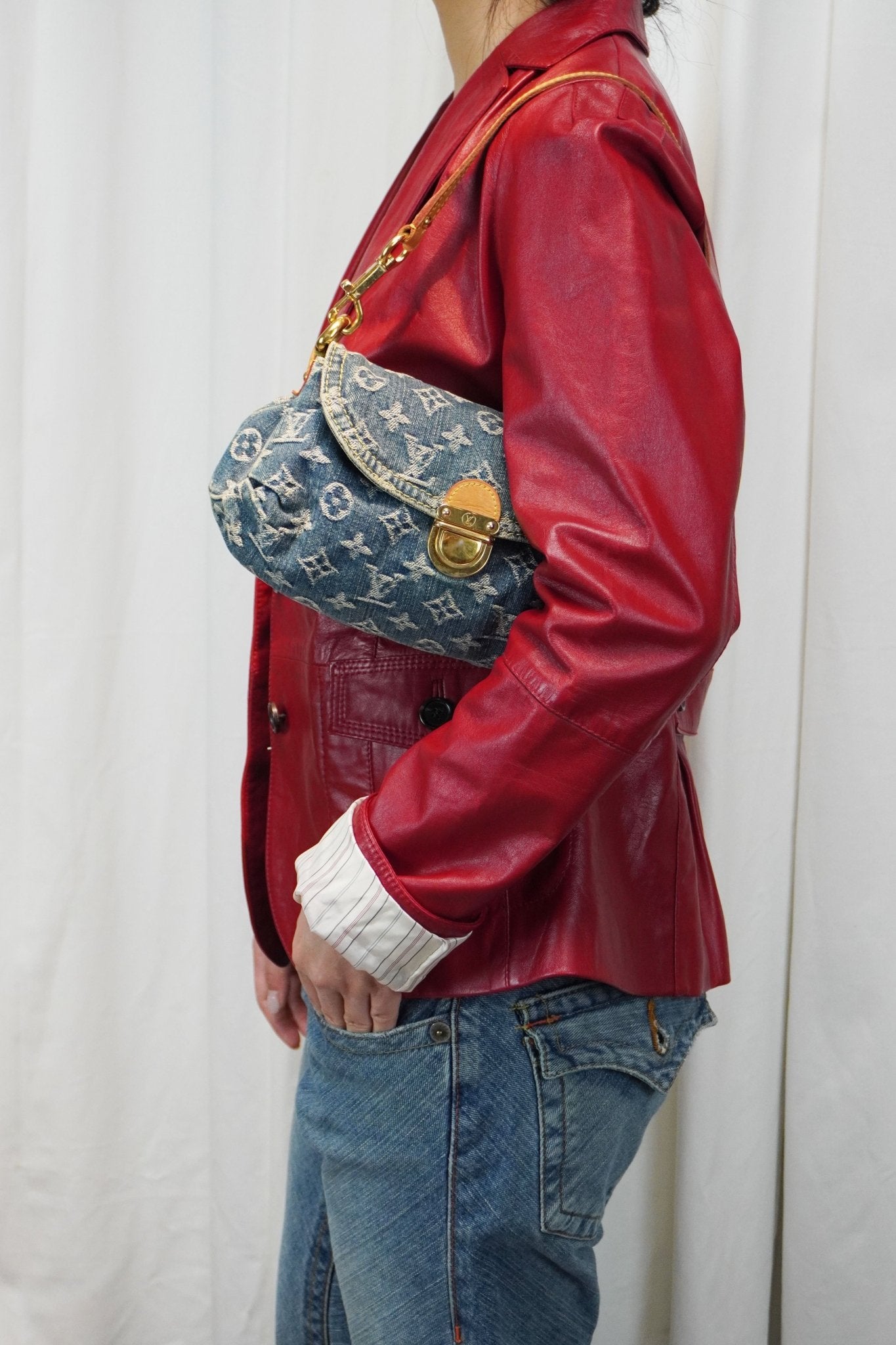 Louis Vuitton Pleaty Denim Bag - Jade Vintage