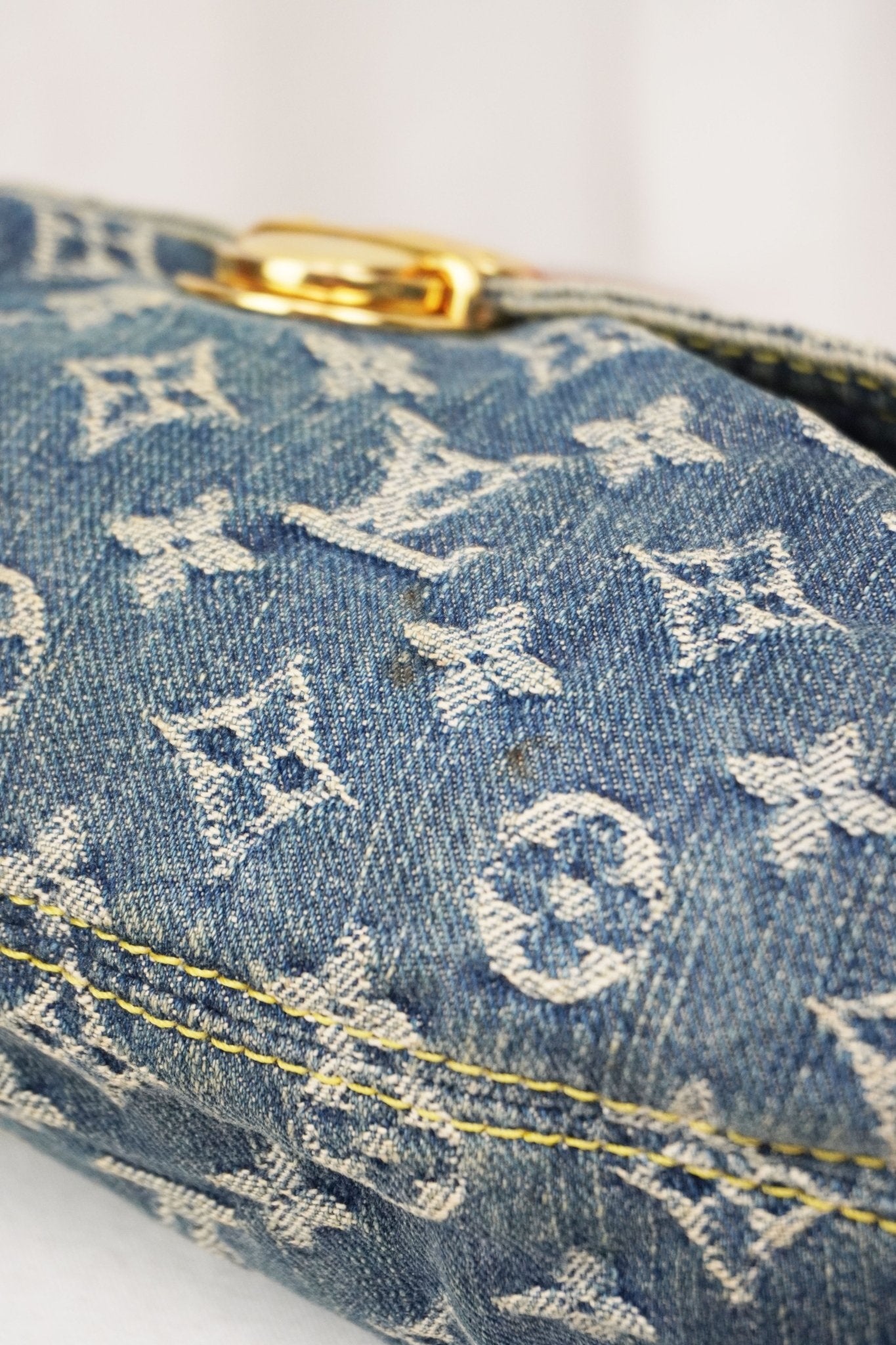 Louis Vuitton Pleaty Denim Bag - Jade Vintage