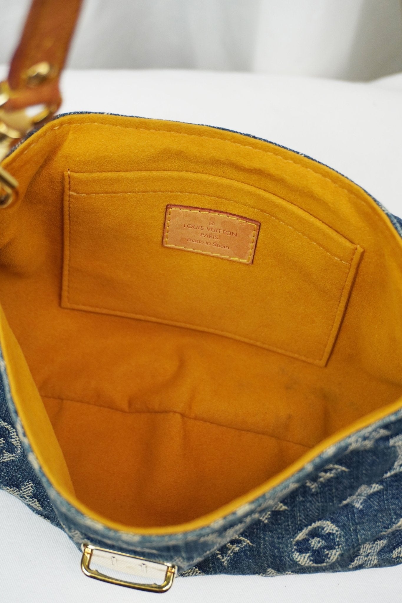 Louis Vuitton Pleaty Denim Bag - Jade Vintage