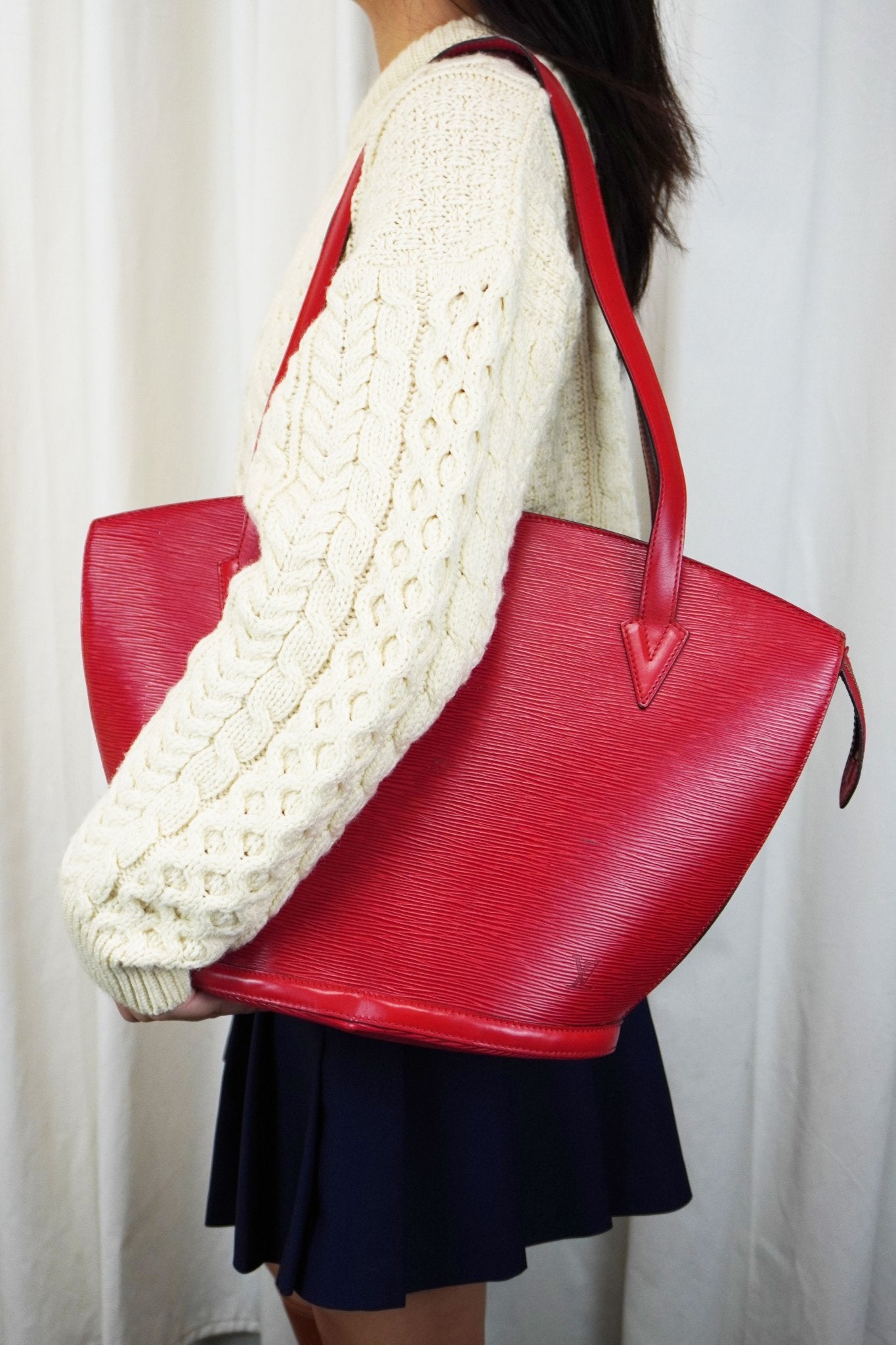 Louis Vuitton Saint Jacques Epi Red - Jade Vintage