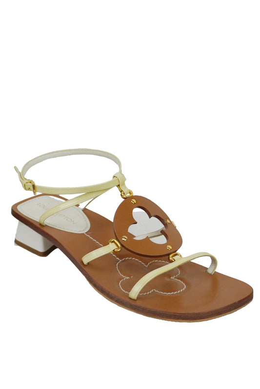 Louis Vuitton Strappy Patent Leather Sandals / Size 37 - Jade Vintage