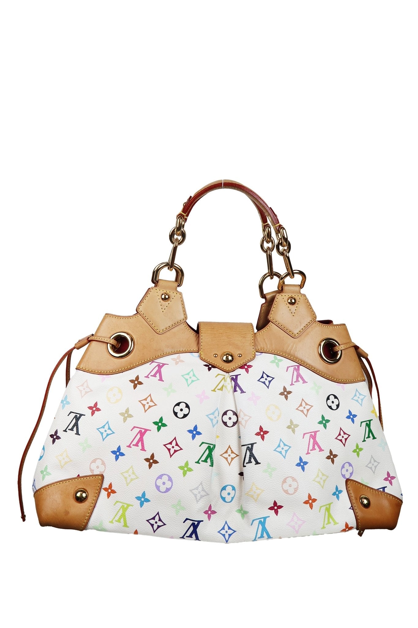 Louis Vuitton White Multicolour Monogram Canvas Ursula Bag - Jade Vintage