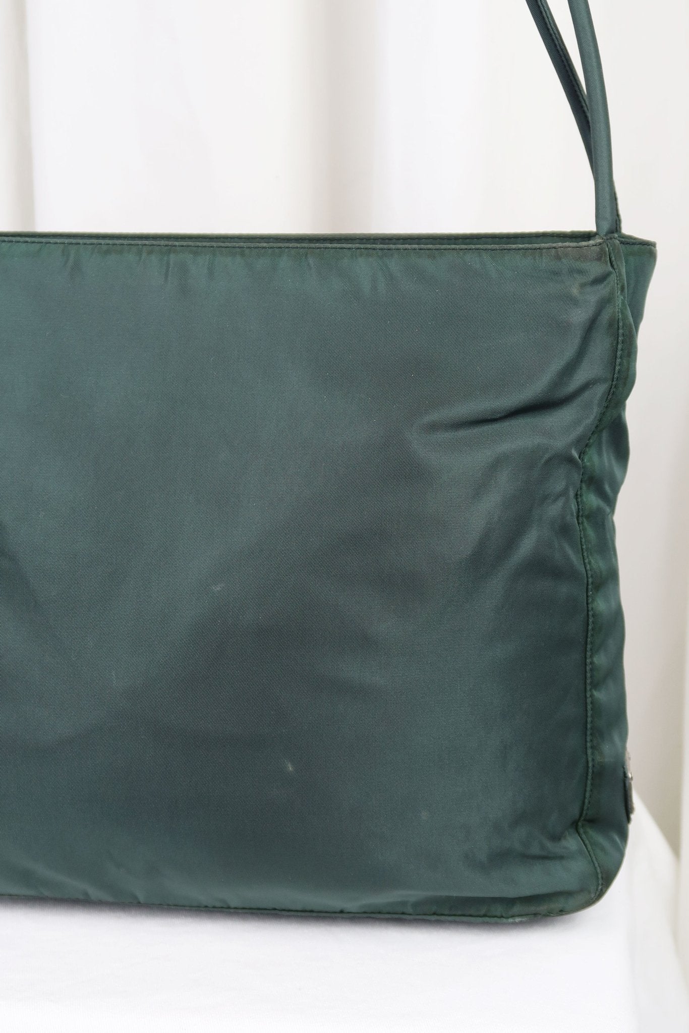 Prada Khaki Nylon Shoulder Bag - Jade Vintage