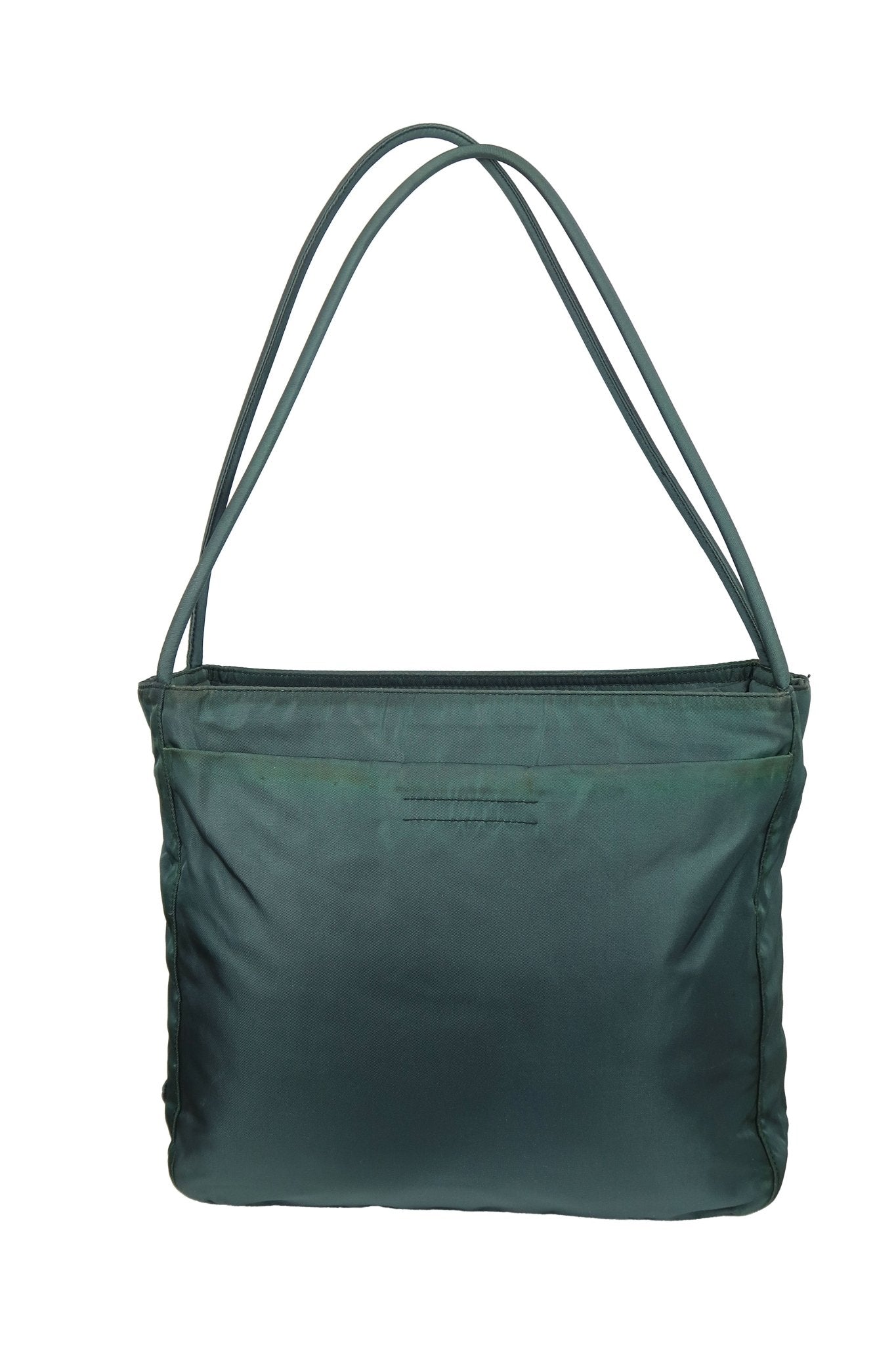 Prada Khaki Nylon Shoulder Bag - Jade Vintage
