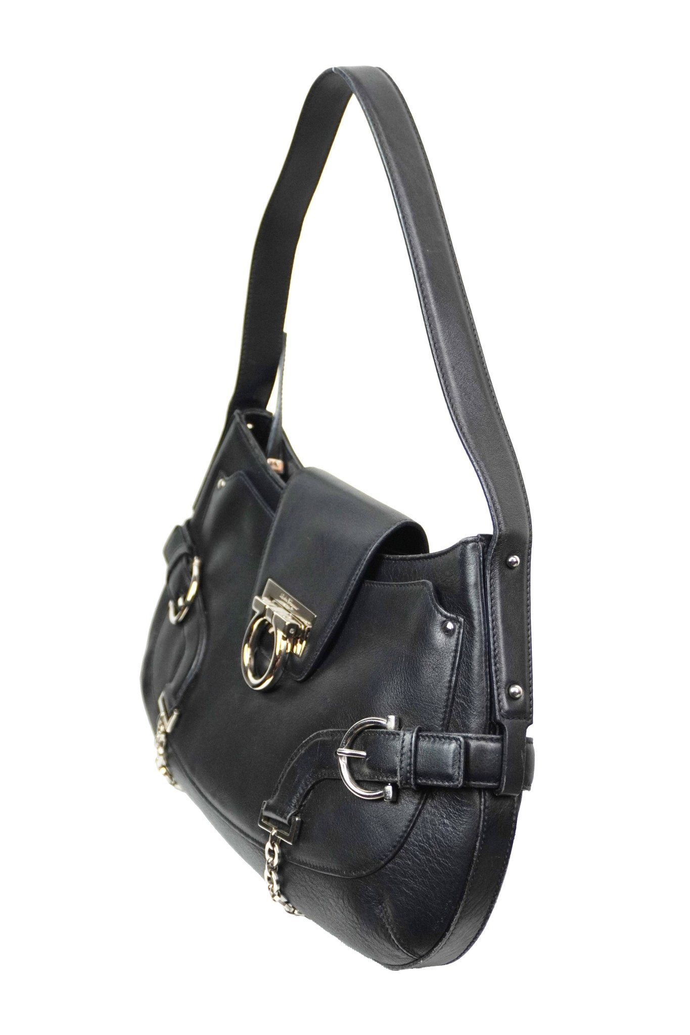 Salvatore Ferragamo Gancini Shoulder Bag - Jade Vintage
