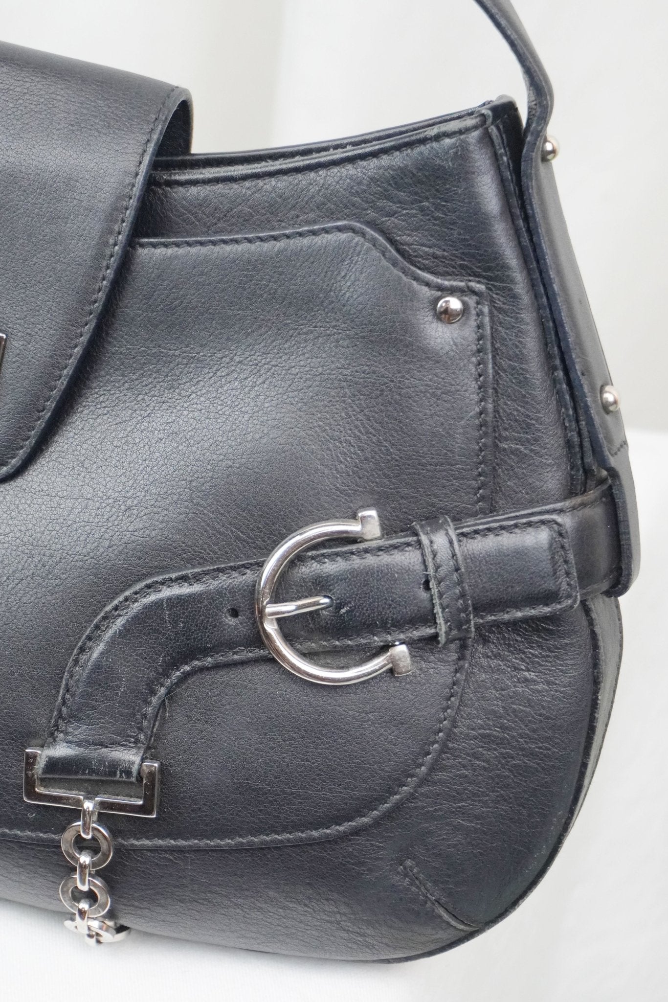 Salvatore Ferragamo Gancini Shoulder Bag - Jade Vintage