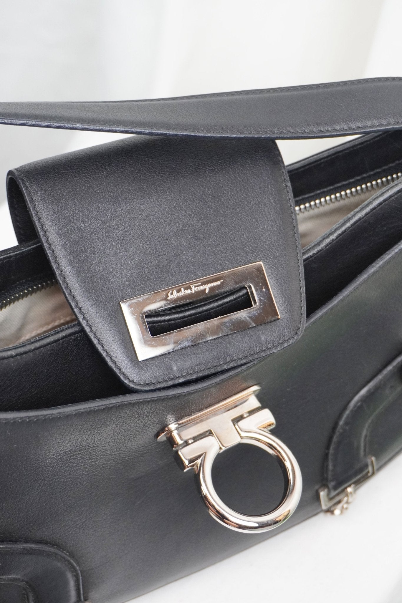 Salvatore Ferragamo Gancini Shoulder Bag - Jade Vintage
