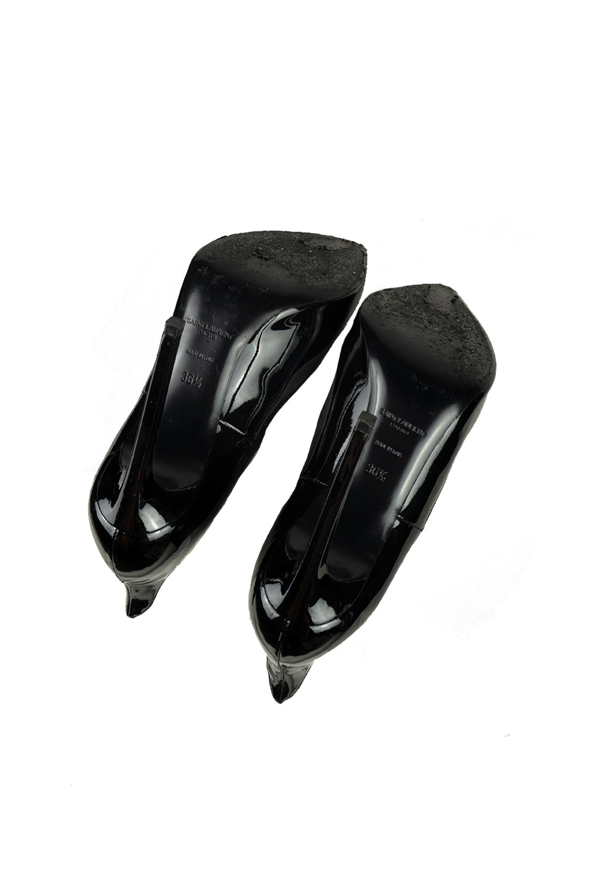 Yves Saint Laurent Vitello Heels / 36.5 - Jade Vintage