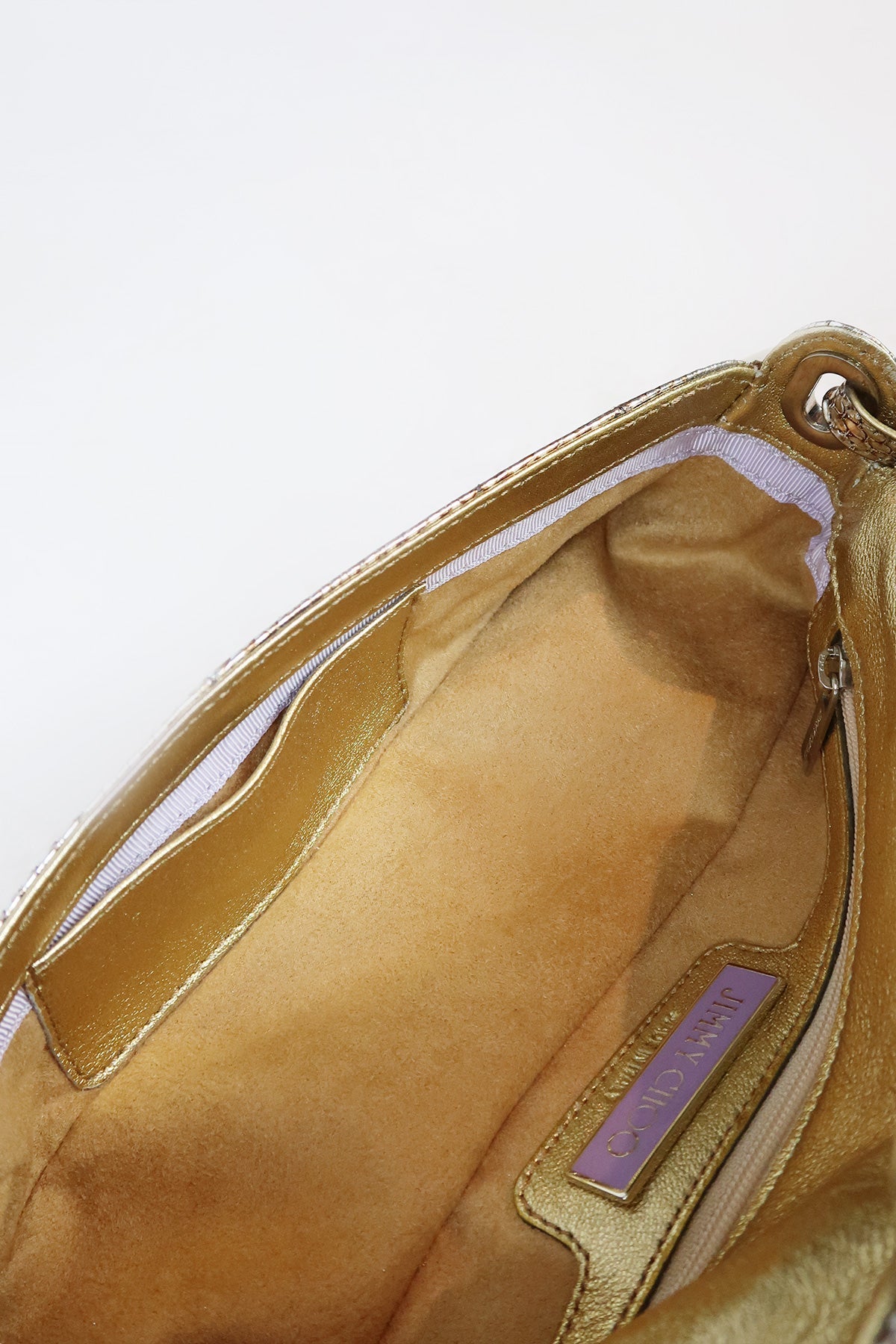Jimmy Choo Mini Baguette Metallic Handbag - Jade Vintage