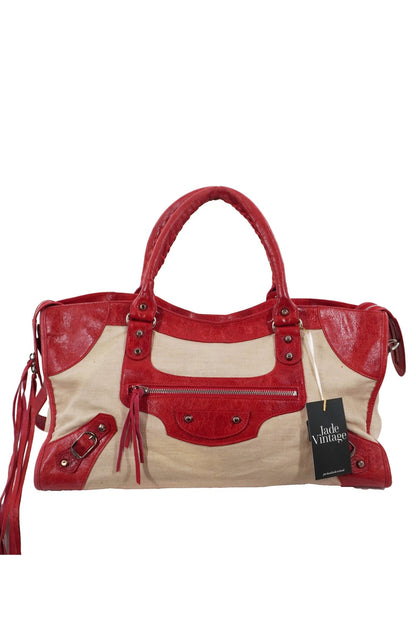 2007 Balenciaga Linen Chevre Part Time Bag - Jade Vintage