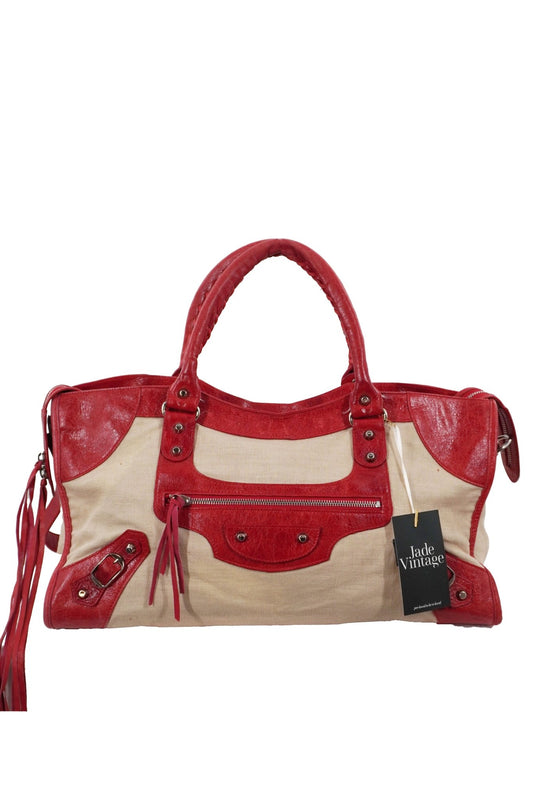 2007 Balenciaga Linen Chevre Part Time Bag - Jade Vintage