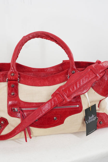2007 Balenciaga Linen Chevre Part Time Bag - Jade Vintage