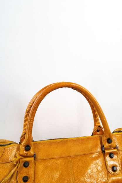 2007 Balenciaga Yellow Work Tote - Jade Vintage
