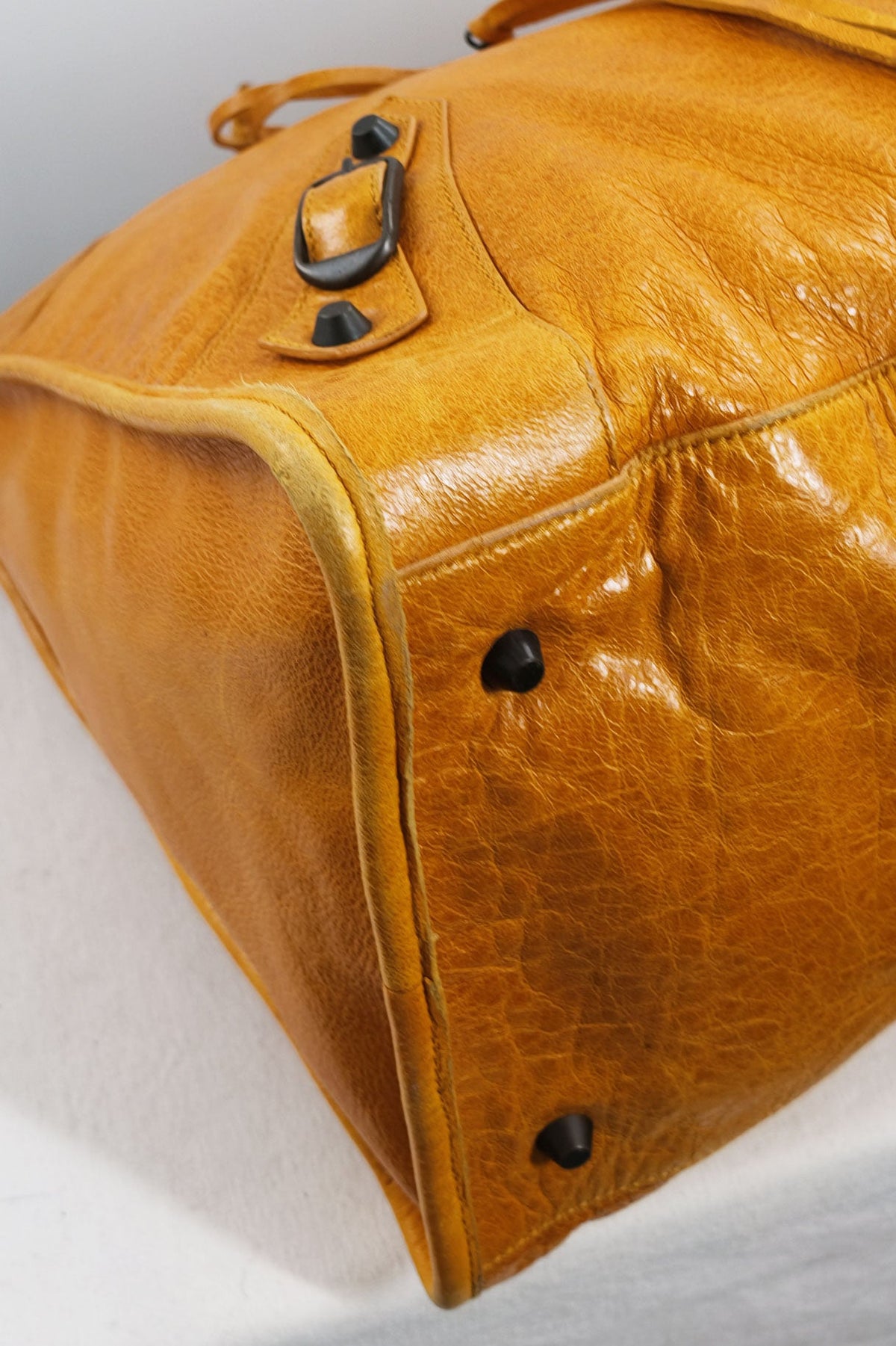 2007 Balenciaga Yellow Work Tote - Jade Vintage