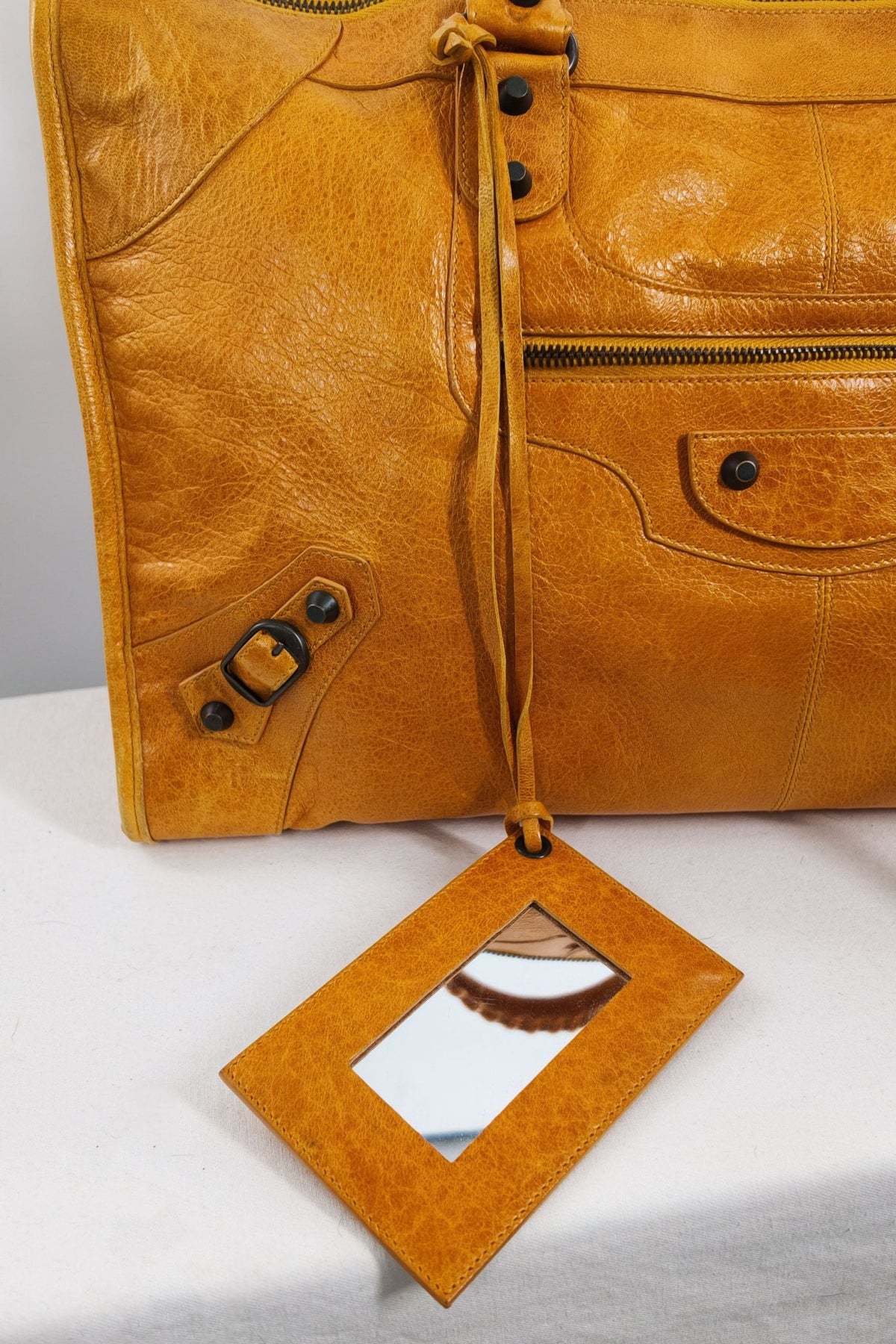 2007 Balenciaga Yellow Work Tote - Jade Vintage