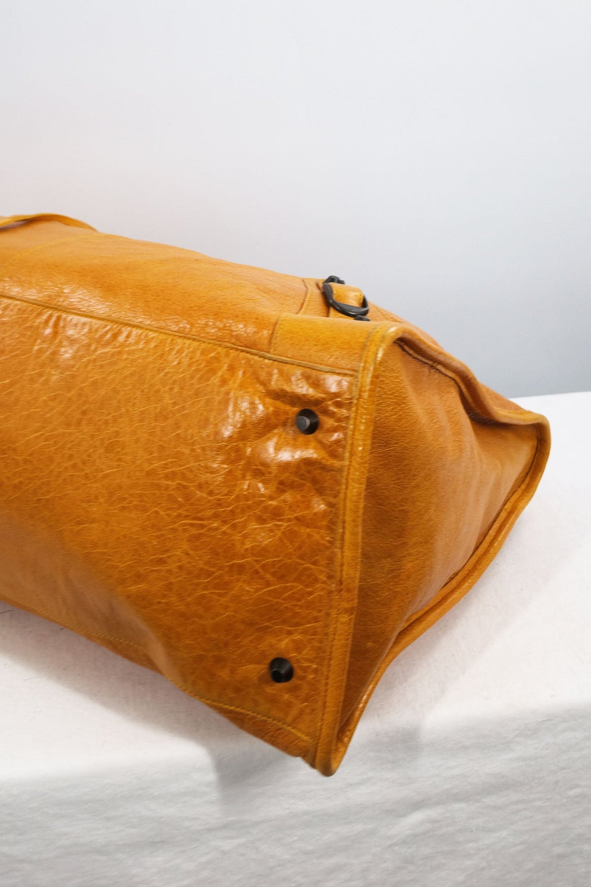 2007 Balenciaga Yellow Work Tote - Jade Vintage