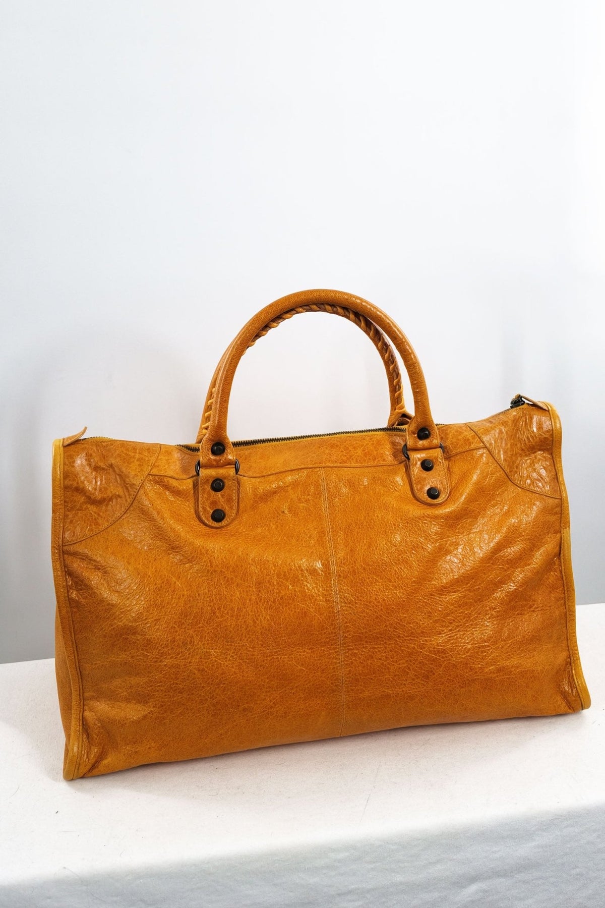 2007 Balenciaga Yellow Work Tote - Jade Vintage