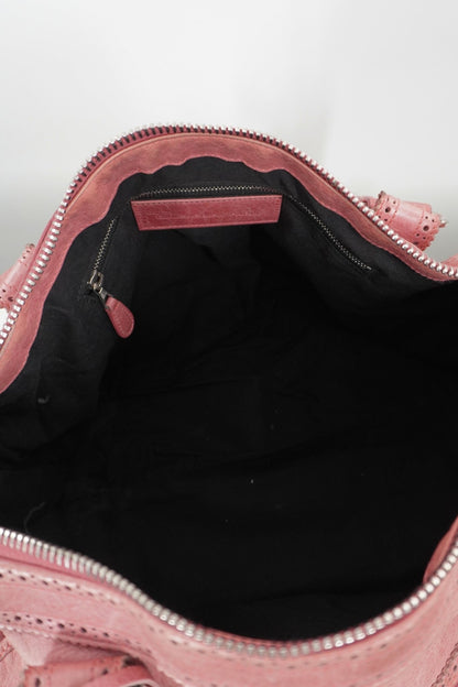 2009 Balenciaga Framboise Pink Work Tote Giant 21 Leather Brogues - Jade Vintage