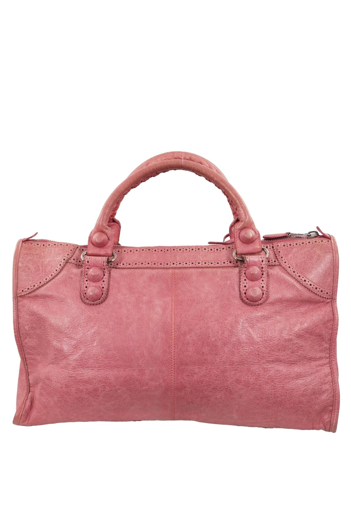 2009 Balenciaga Framboise Pink Work Tote Giant 21 Leather Brogues - Jade Vintage