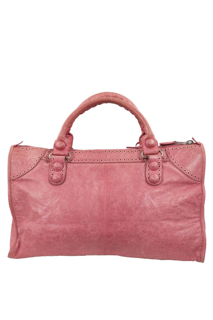 2009 Balenciaga Framboise Pink Work Tote Giant 21 Leather Brogues - Jade Vintage