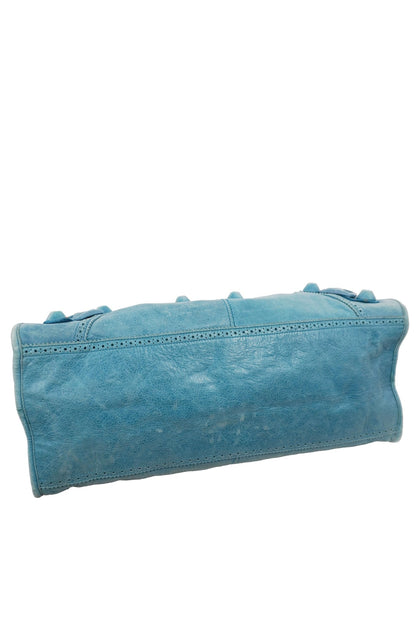 2009 Balenciaga Turquoise Part Time Bag Brogues Giant 21 Leather Hardware - Jade Vintage