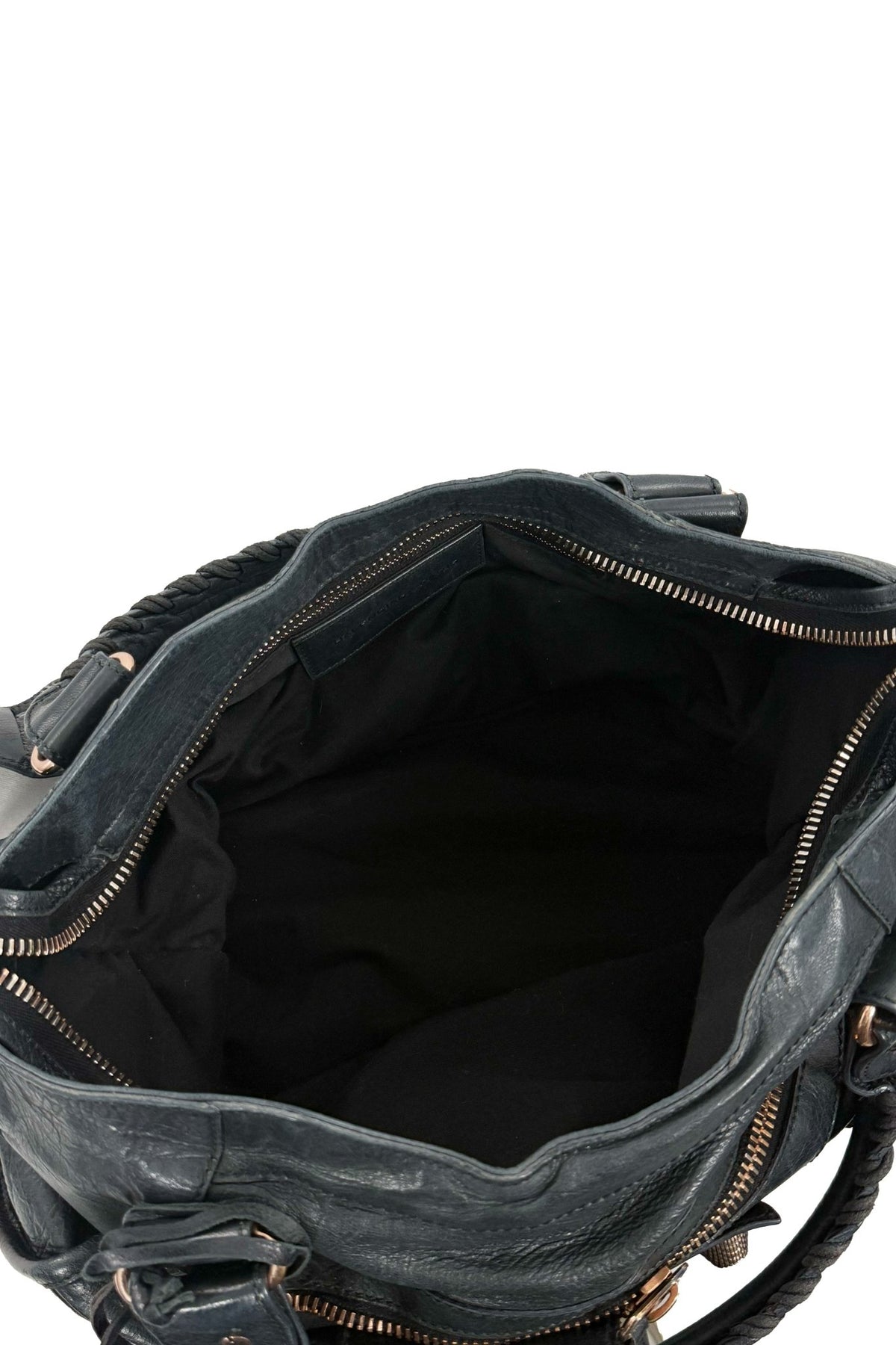 2011 Balenciaga Black Medium City Bag Giant 21 Rose Gold Hardware - Jade Vintage