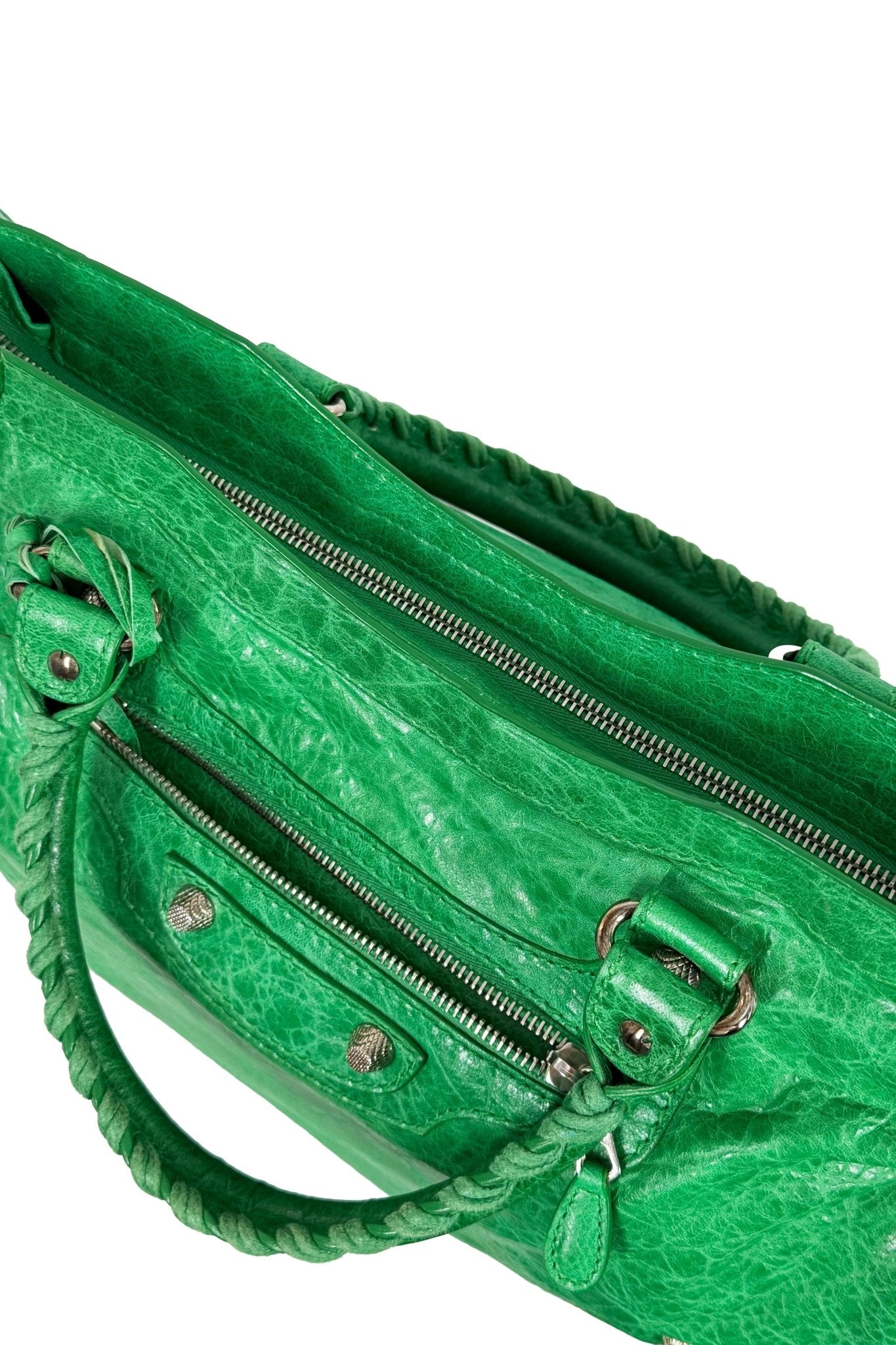 2012 Balenciaga Vert Poker City Bag Giant 12 Silver Hardware - Jade Vintage