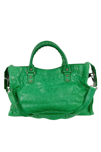 2012 Balenciaga Vert Poker City Bag Giant 12 Silver Hardware - Jade Vintage
