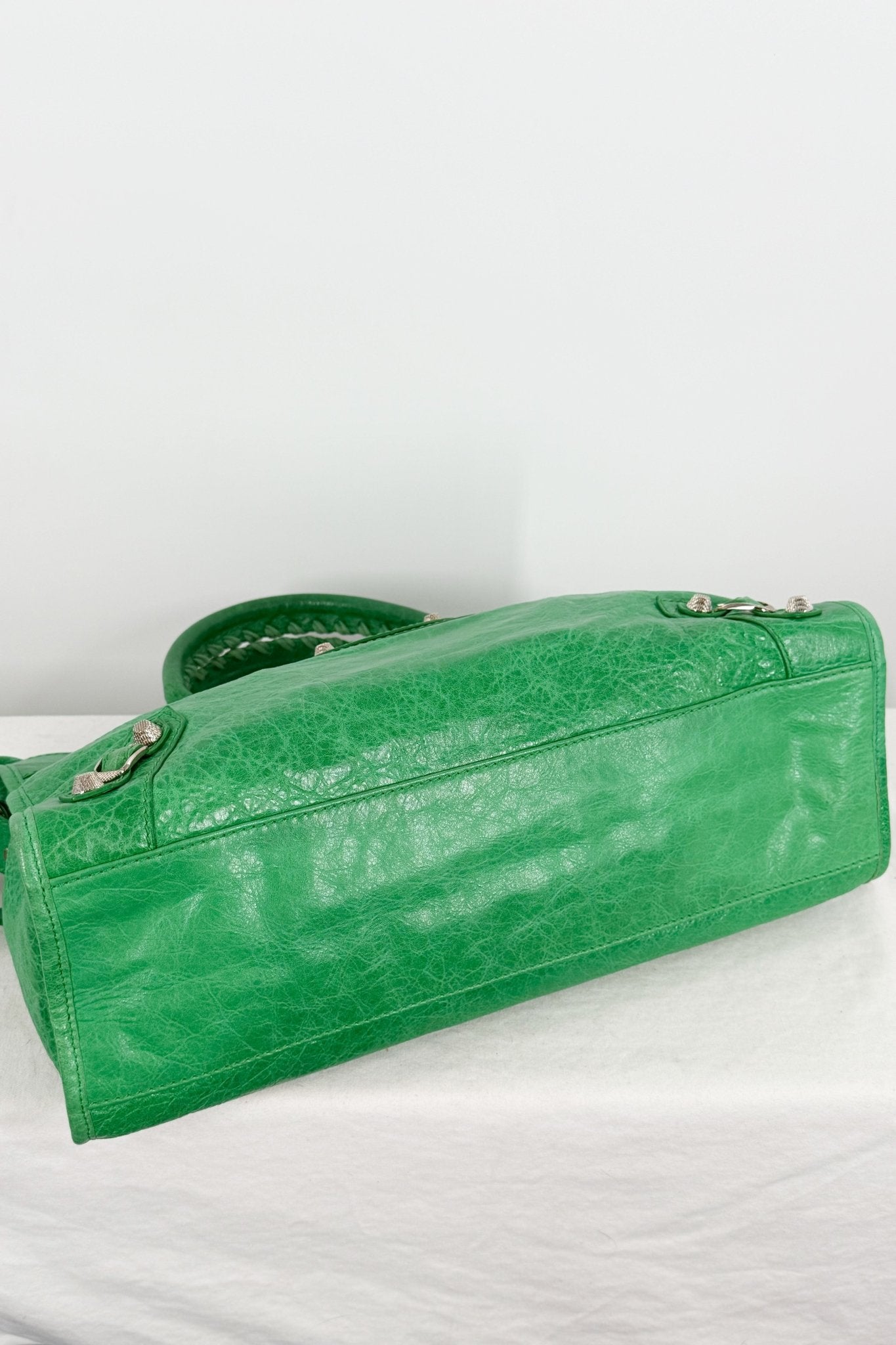 2012 Balenciaga Vert Poker City Bag Giant 12 Silver Hardware - Jade Vintage